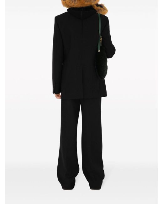 Burberry Black Wool-blend Tailored Trousers for men