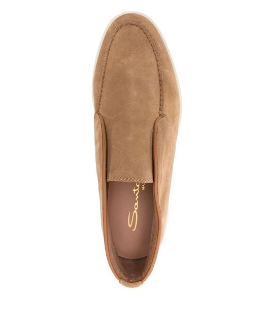 Santoni Brown Suede Boots