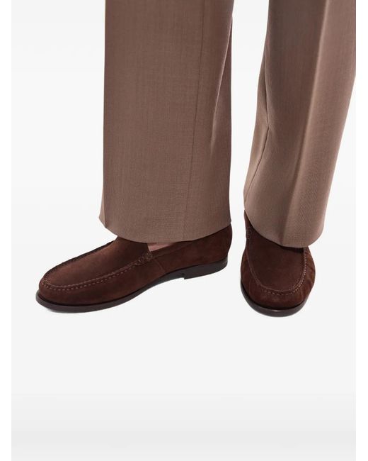 Fursac Brown Suede Loafers for men