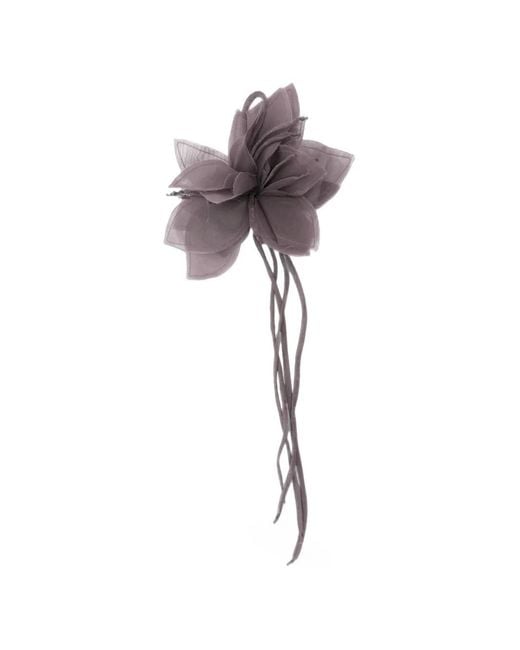 Antonelli Purple Victoria Floral-Applique Trailing Brooch