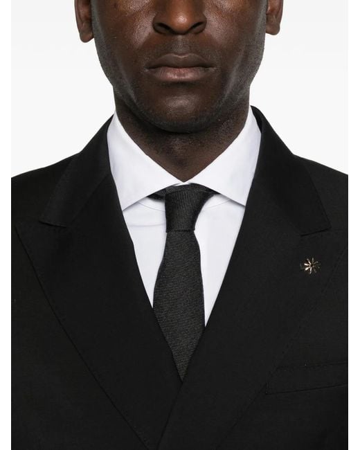 Manuel Ritz Black Double-Breasted Suit for men