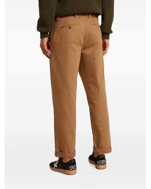 Golden Goose Deluxe Brand Natural Tailored Trousers With Straight Leg for men