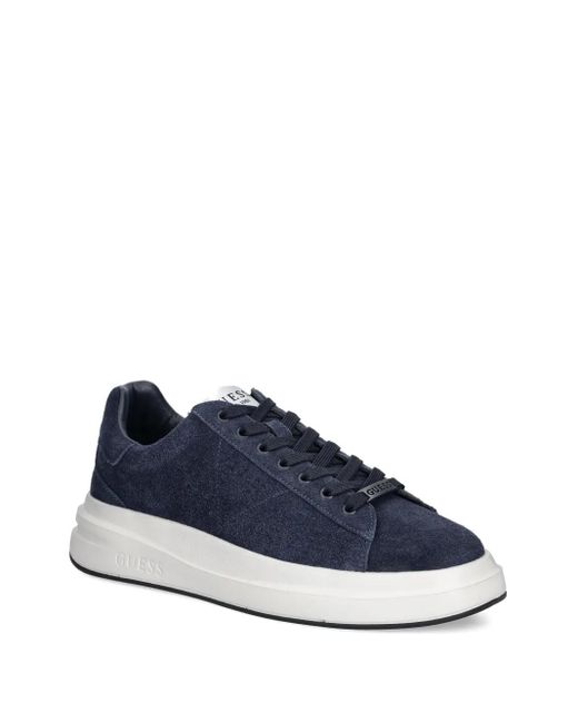 Guess Blue Elba Suede Platform Sneakers for men
