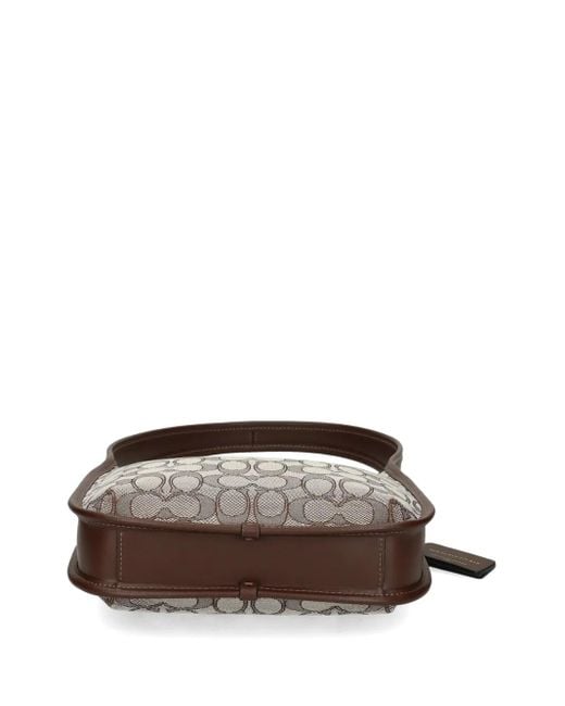Bolso De Hombro Con Motivo Del Monograma COACH de color Gray