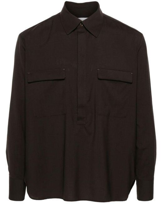 PT Torino Langärmeliges Hemd in Black für Herren