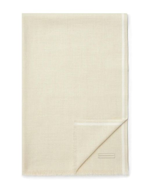 Fular con detalle deshilachado Zegna de hombre de color Natural