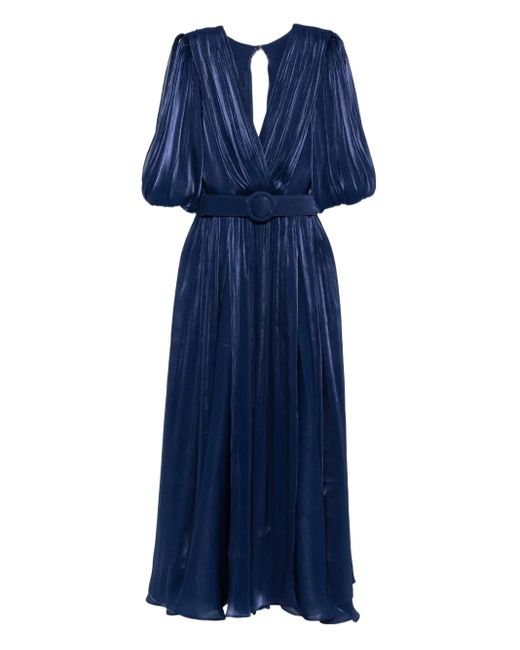 Costarellos Mira ベルテッド ドレス Blue