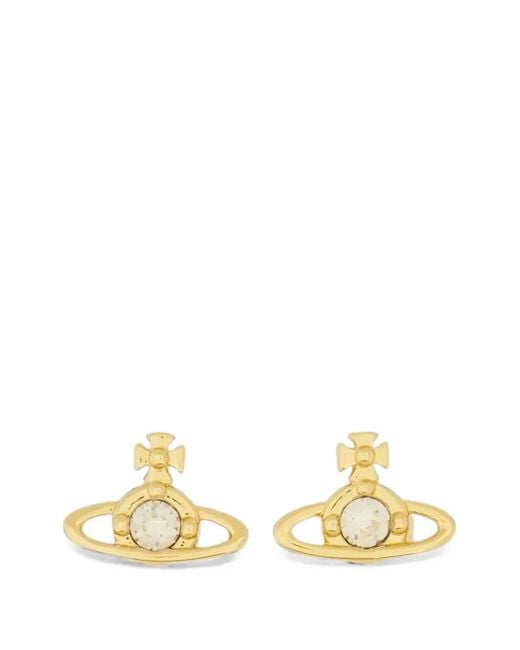 Vivienne Westwood Metallic Nano Solitaire Orb Crystal-Embellished Earrings