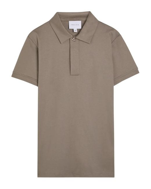Raith Gray Santi Button Placket Polo Shirt for men