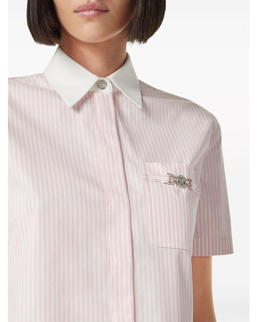 Versace Pink Striped Shirt