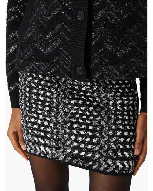 Missoni Black Zigzag Lamé Mini Skirt