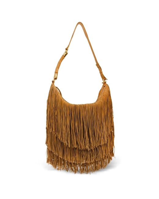 Balmain Brown Large Ébène Hobo Leather Tote Bag