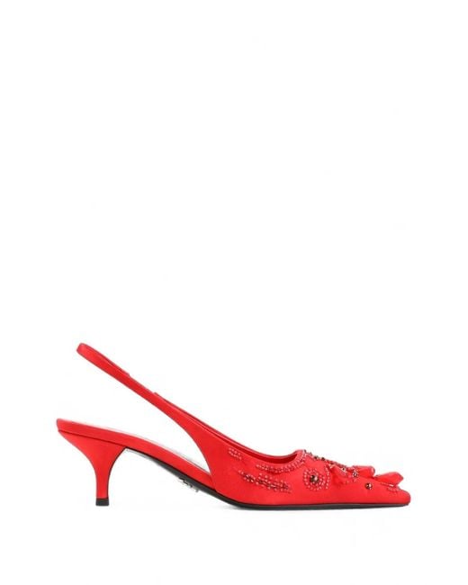 Pumps Slingback di Prada in Red