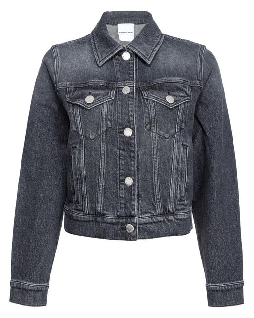 Pinko Blue Buttoned Denim Jacket