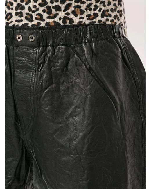 Zadig & Voltaire Black High-Rise Crinkle Shorts