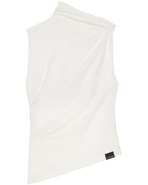 Courreges ドレープ トップ White
