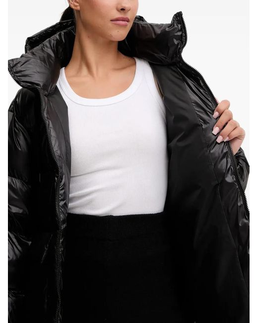 PUMA Black Hooded Quilted Jacket