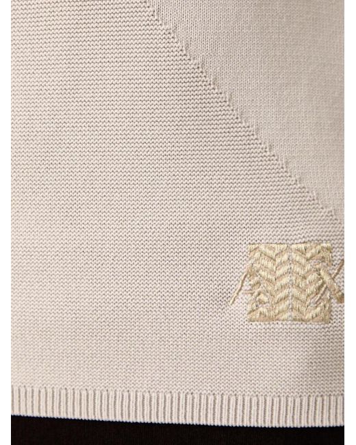 ARMANI EXCHANGE White Logo-Patch Ribbed-Panel Sweater
