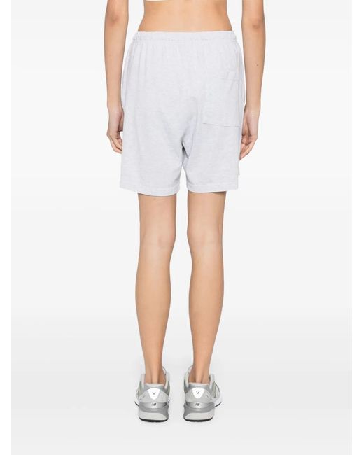 Sporty & Rich White Varsity Crest Gym Shorts
