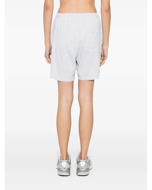 Sporty & Rich Varsity Crest Sportshorts in het White