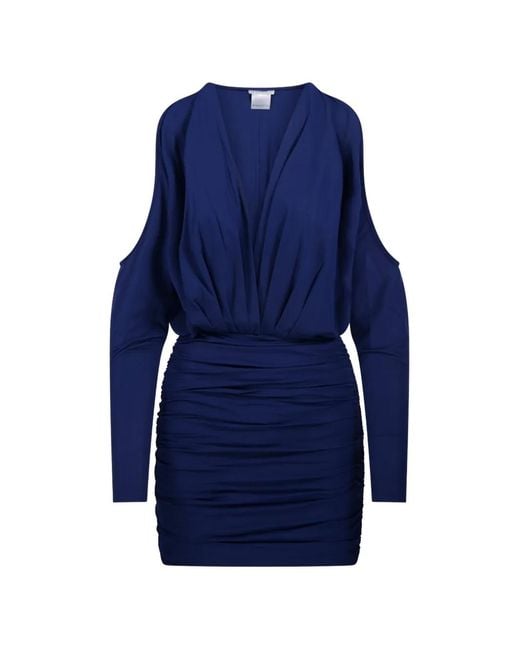 Amazuìn Blue Cold-Shoulder Dress