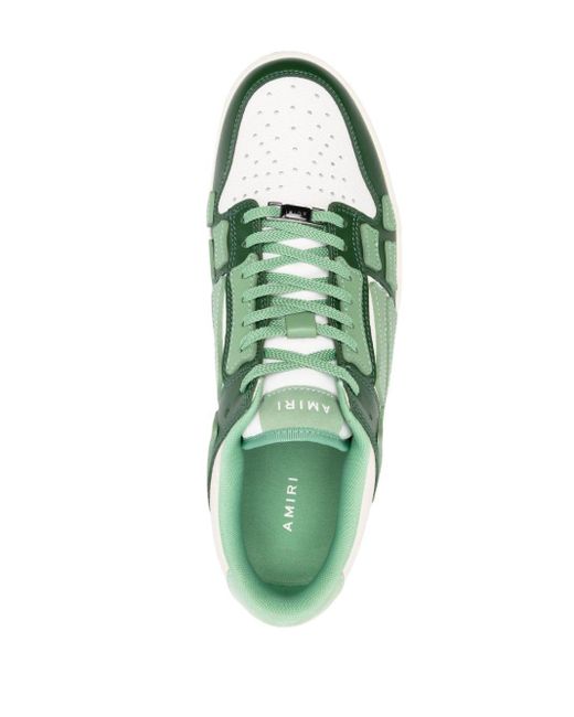 Amiri Green Skel Low-top Leather Sneakers for men