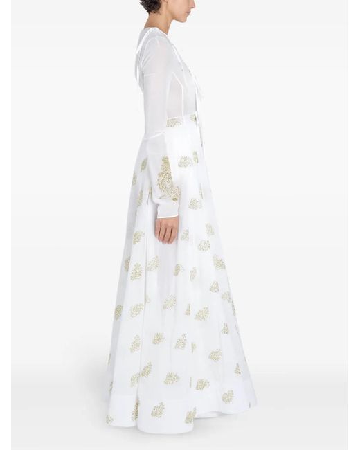 Giambattista Valli エンブロイダリー ドレス White