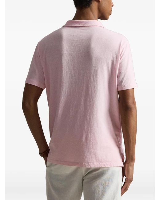 Polo Ralph Lauren Pink Logo-Embroidered T-Shirt for men