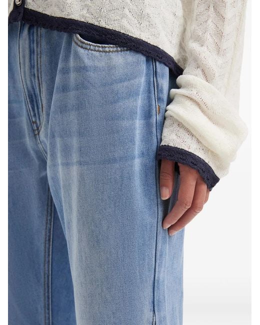 B+ AB Blue Panelled Jeans