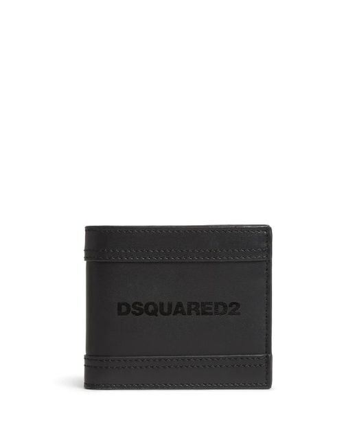 DSquared² Black Logo-Print Wallet for men