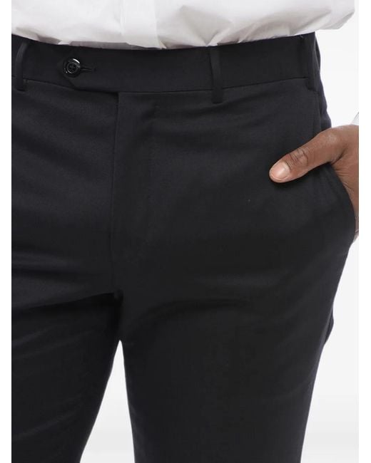 Corneliani Black Mantua Wool Trousers for men