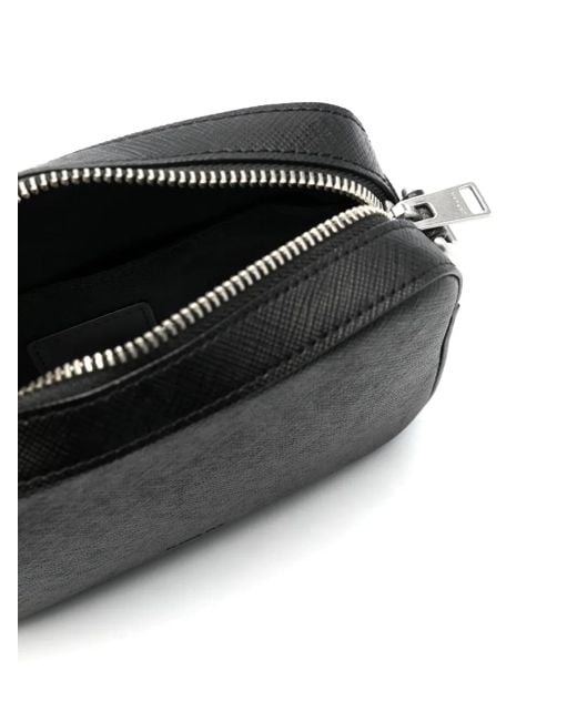 Sandro Black Small Reconstituted Leather Bag for men