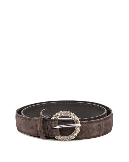 Orciani ビーズバックル スエードベルト Gray