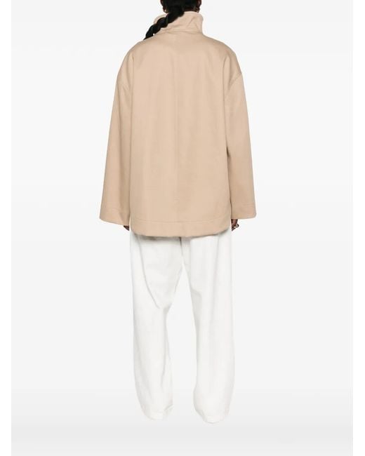 Totême  Natural Corduroy-Collar Zip-Up Jacket