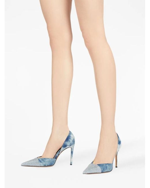 Alexandre Vauthier Blue Tie-Dye Pattern 105Mm Pumps