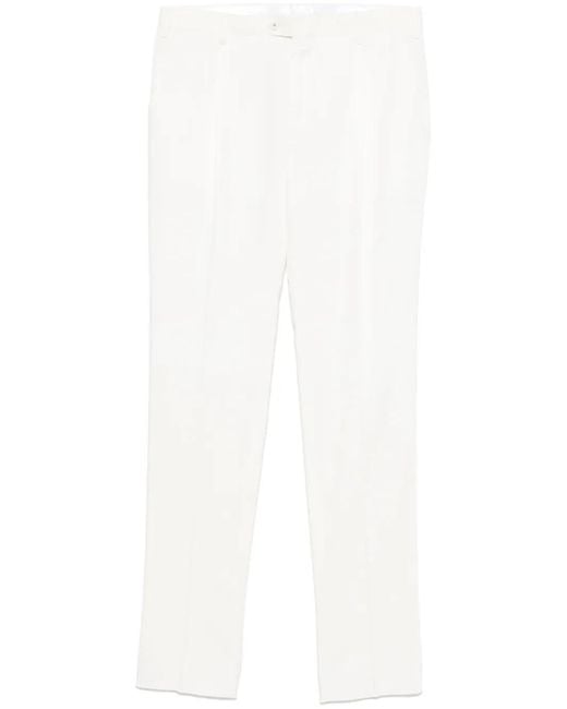 Lardini White Tapered Trousers for men