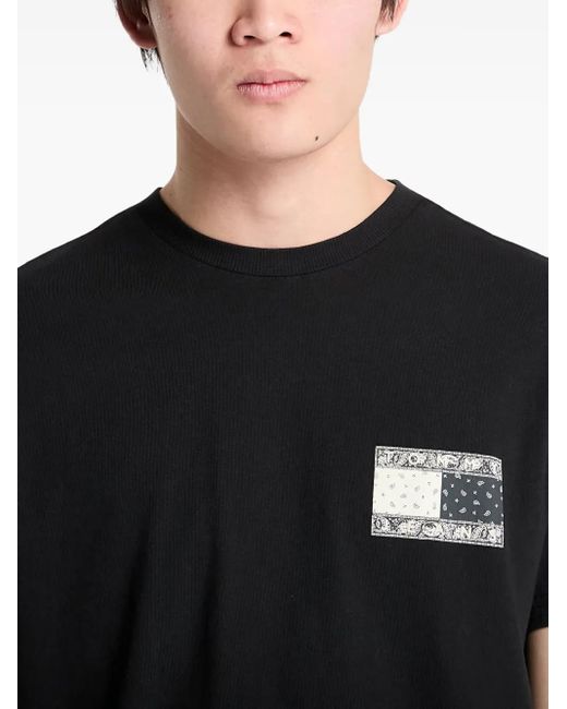 メンズ Tommy Hilfiger プリント Tシャツ Black