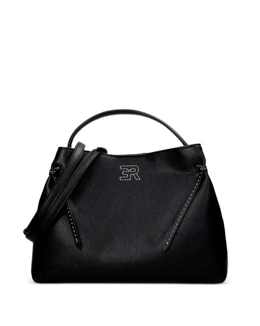 Ermanno Scervino Black Logo-Print Tote Bag