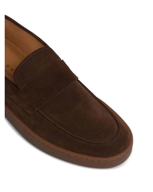Henderson Brown Suede Loafers for men