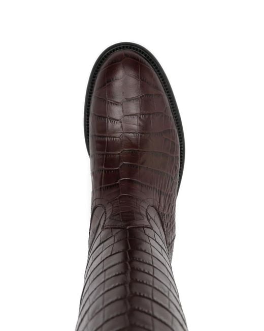 Paris Texas Brown Montana Croc-Effect Montana Boots