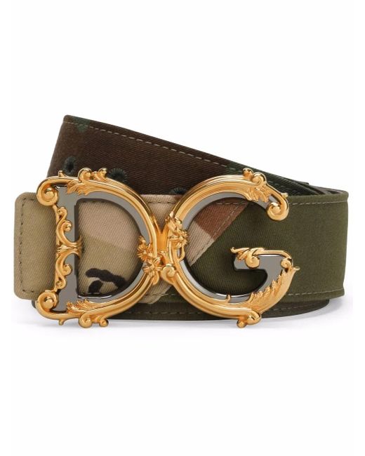 Dolce & Gabbana ドルチェ&ガッバーナ カモフラージュ バロック ベルト Brown