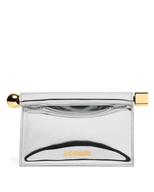 Jacquemus White Small The Rond Carré Clutch Bag