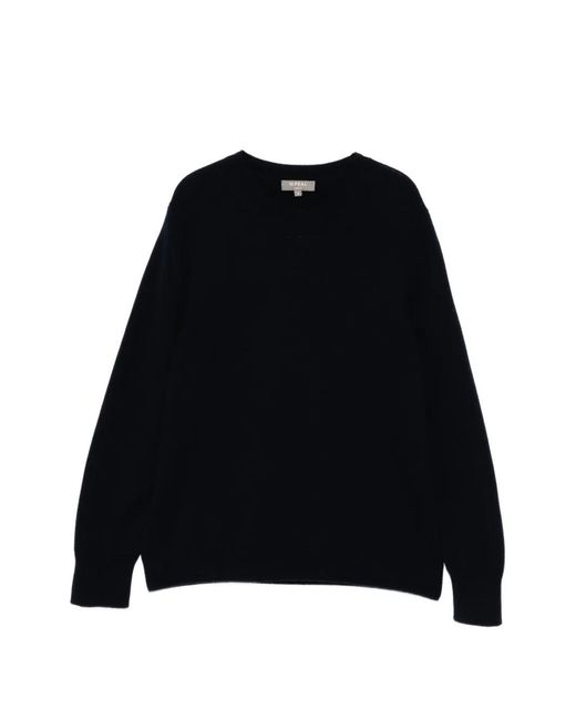 N.Peal Cashmere Black Crew-Neck Cashmere Top
