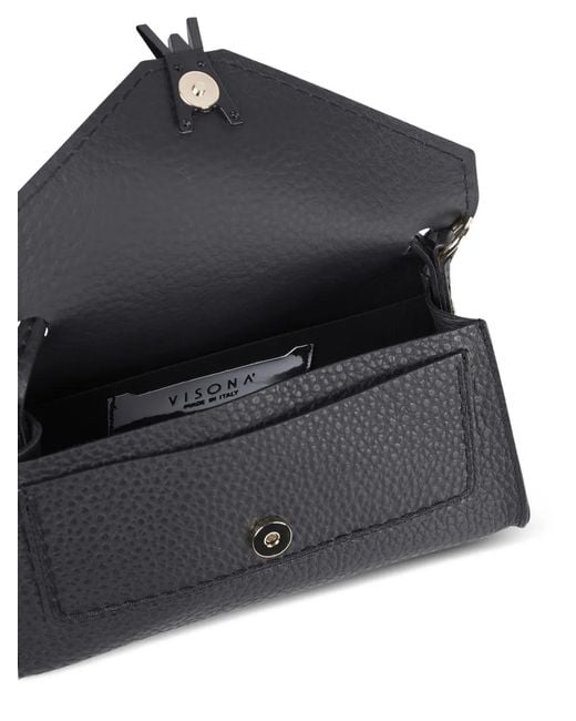 VISONA Black Valentina Tote Bag