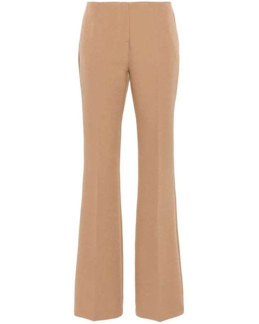 ERMANNO FIRENZE Natural Logo-Embroidered Trousers