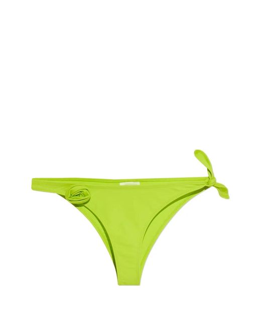 Coperni Yellow Floral-Appliqué Bikini Bottom