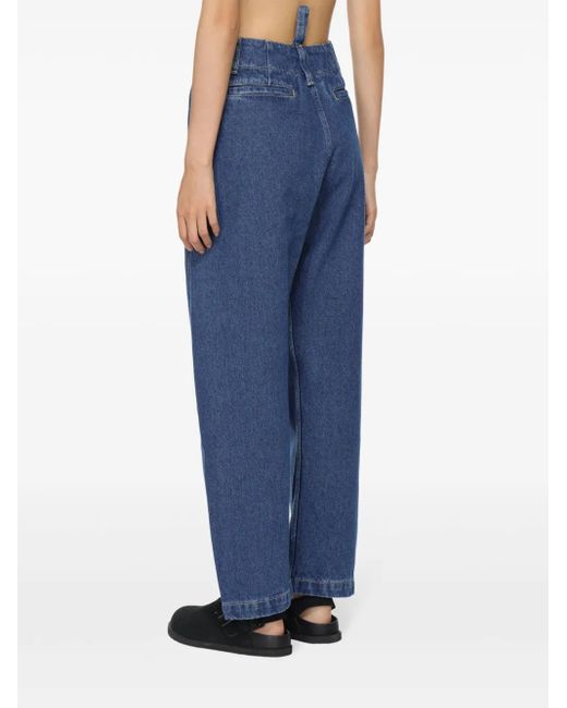 Studio Nicholson Blue Wide-Leg Jeans