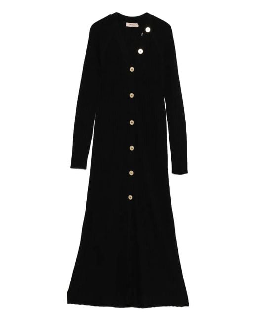 Twinset Button-Down Jurk in het Black