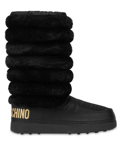 Zapatos Planos Negros Con Letras Doradas, Mujer, Talla Love Moschino de color Black
