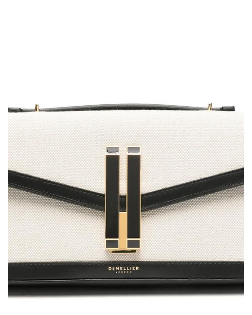 DeMellier London White Vancouver Canvas Clutch Bag
